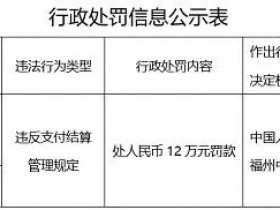 福建一卡通因违规被央行处罚!年内20家支付公司被罚没2.38亿元