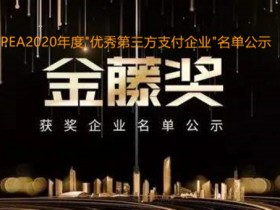 “金藤奖”2020年获评“优秀第三方支付企业”名单公示